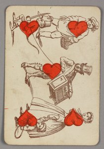 Carte à jouer, cinq de cœurs - Made by B.P. Grimaud